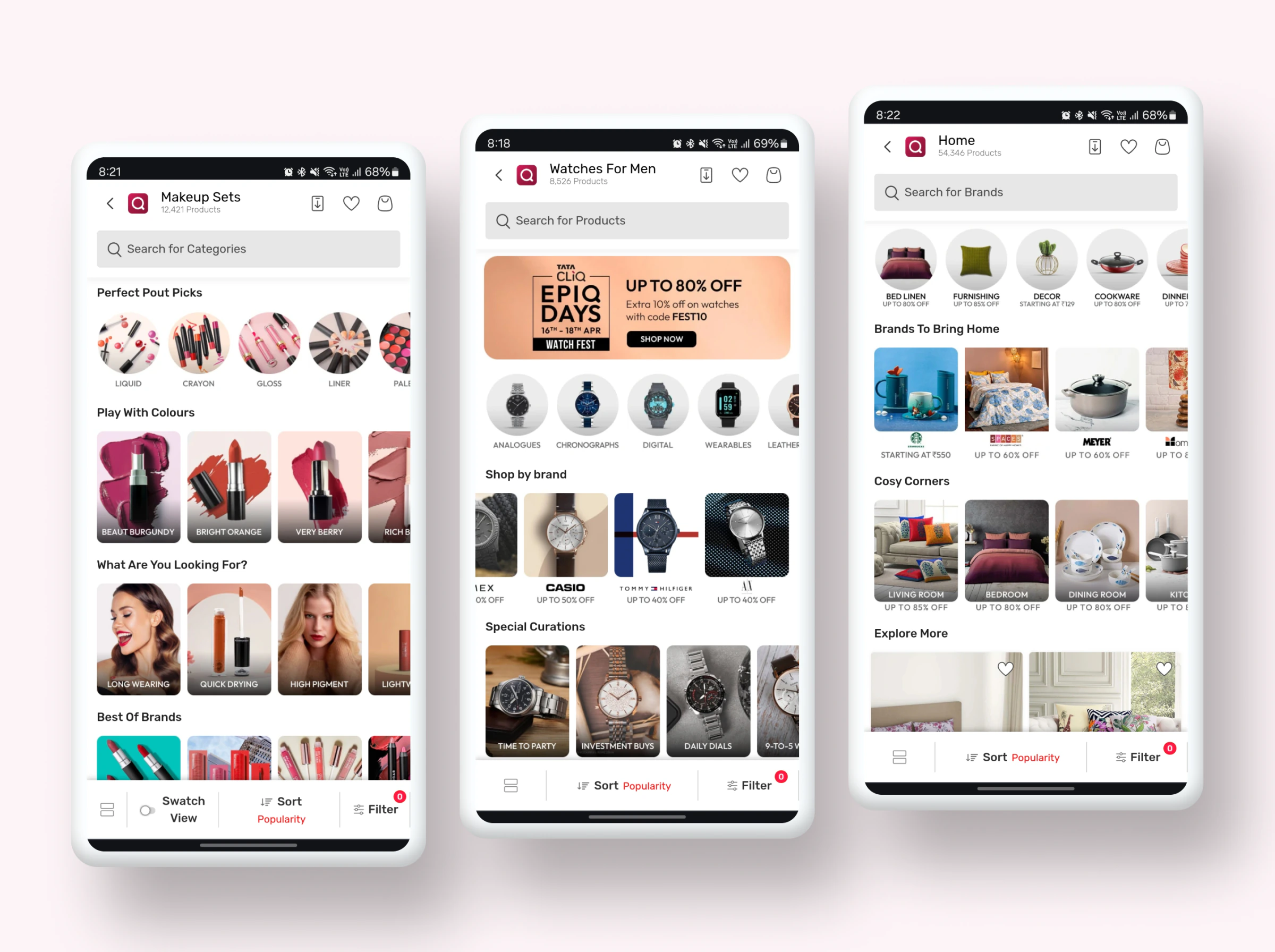 Configurable banners and carousels on PLP