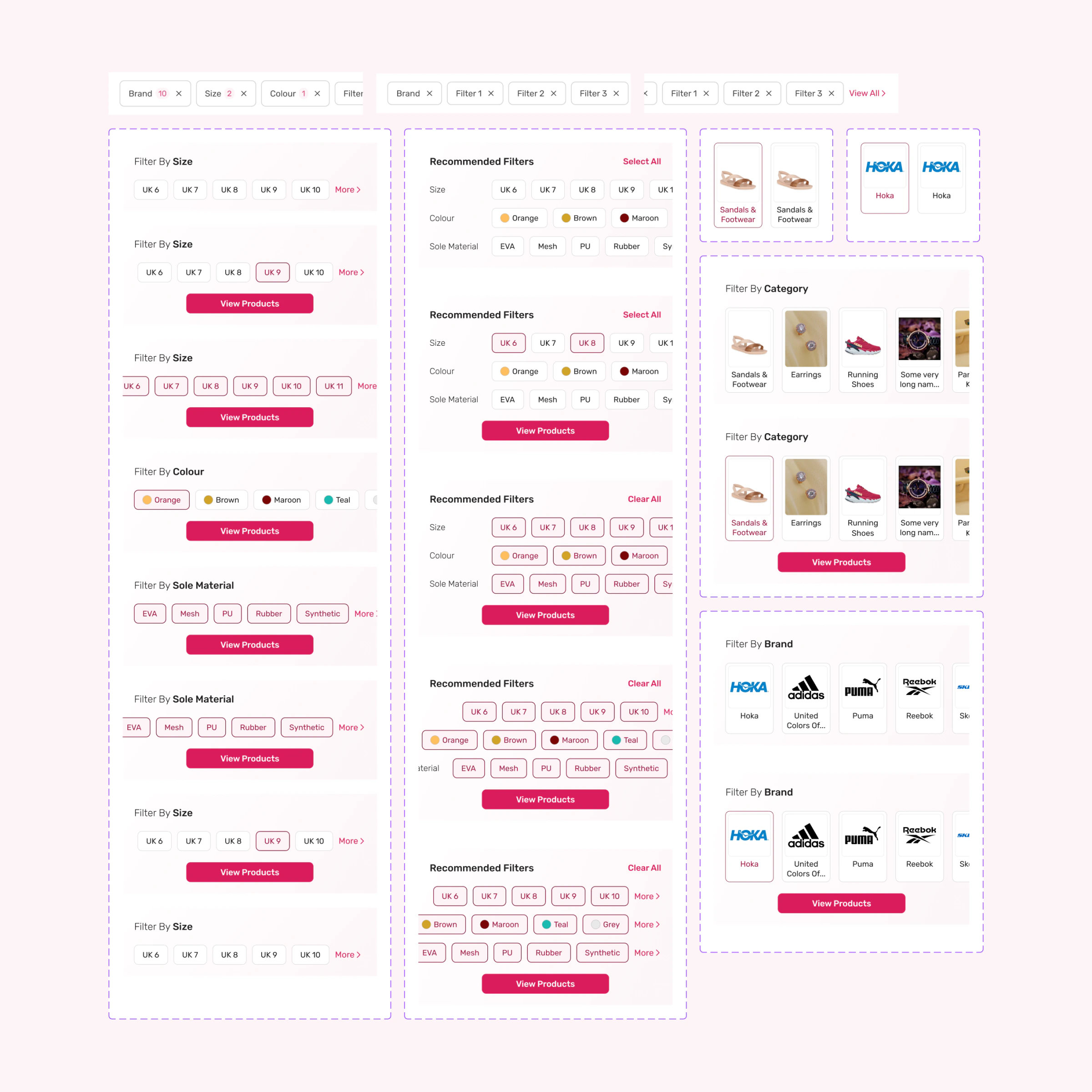 Progressive filters on the Tata CLiQ product listing page